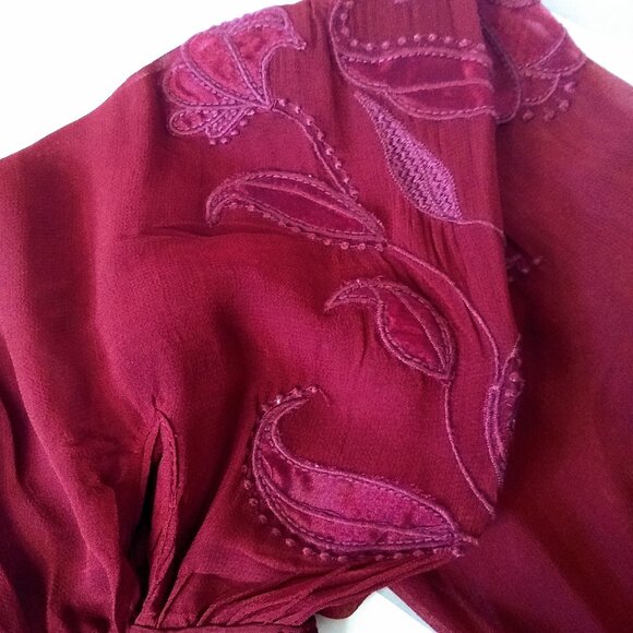 ANTHROPOLOGIE Floral Embroidered Lace long Sleeve Top Blouse - Picture 10 of 16